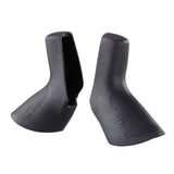 Black SRAM hood covers for Red E1 AXS hydraulic road levers, pair of replacement components.