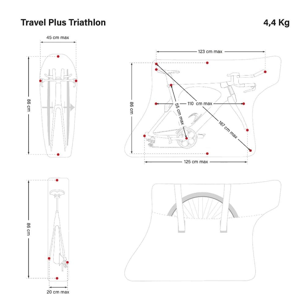 Scicon Sports Panniers & Bags - Soft Bike Bag Travel Plus Triathlon