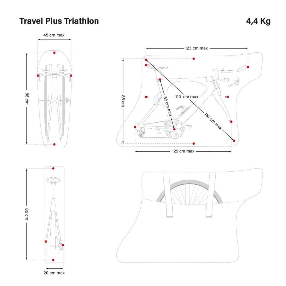 Scicon Sports Panniers & Bags - Soft Bike Bag Travel Plus Triathlon