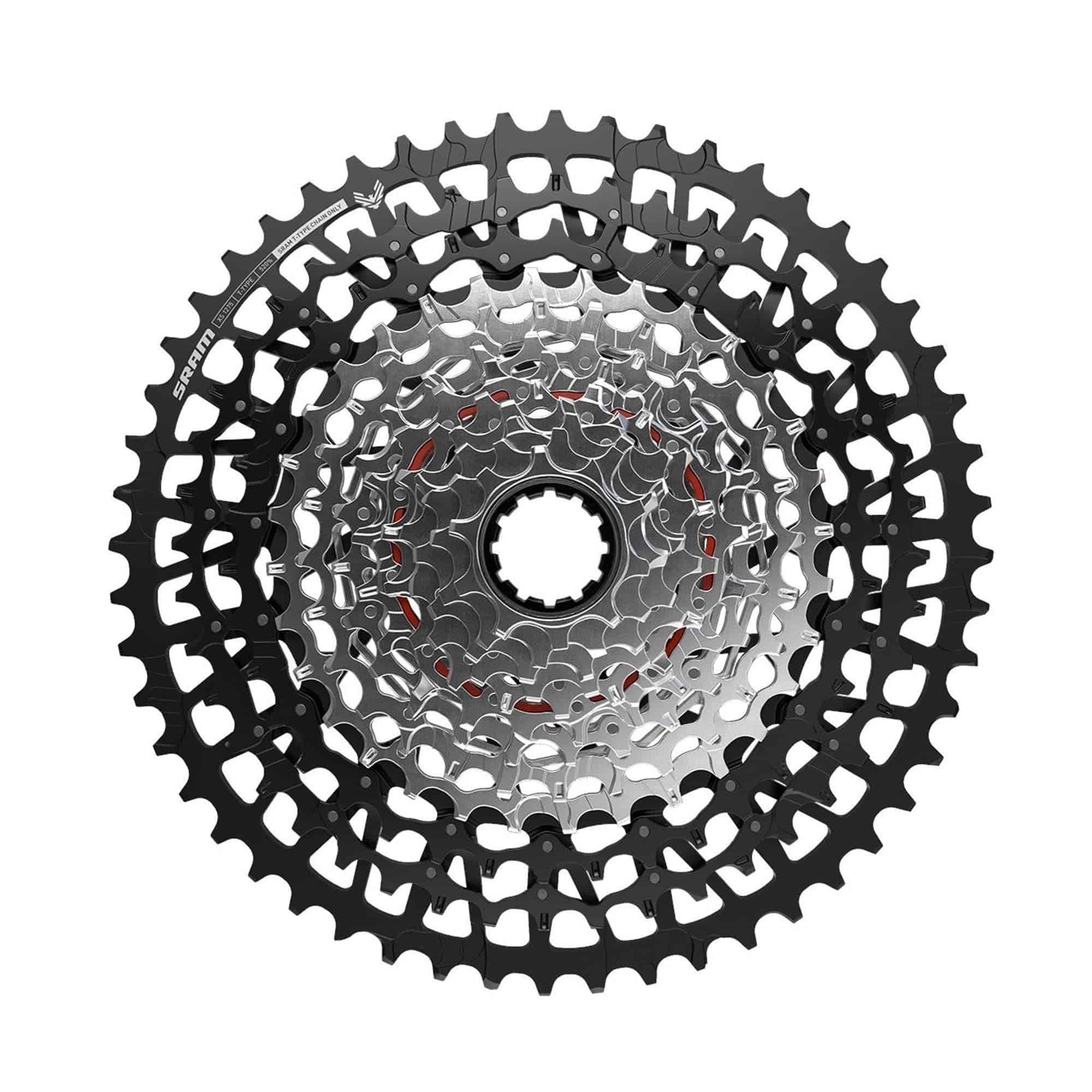SRAM XS-1275 Eagle 12-speed cassette with 10-52T gear range, black finish, designed for 55mm chainline mountain bike components.