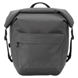 Altura Thunderstorm Adventure 15L waterproof pannier in charcoal with KlickFix mount for bike touring and outdoor adventures.