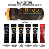 TORQ Drinks - Energy 750Ml Bottle Sample Pack - 6 Drinks (5 X Standard 1 X Caffeinated)