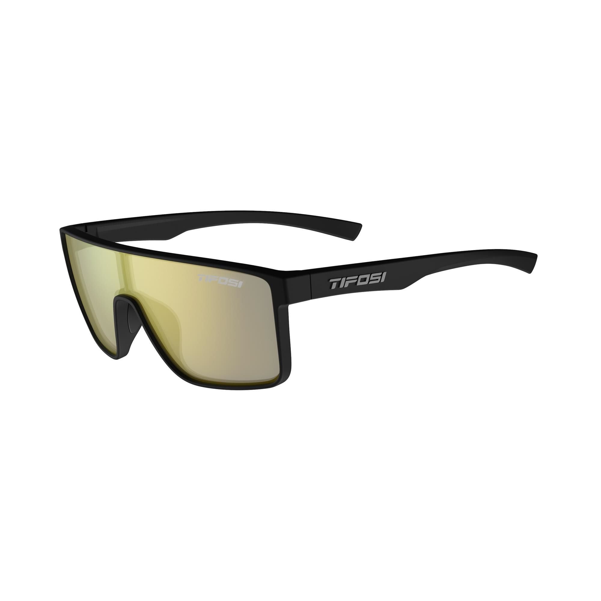 Tifosi Sanctum single lens sunglasses with lightweight sports frame and UV protection, designed for active outdoor wear.