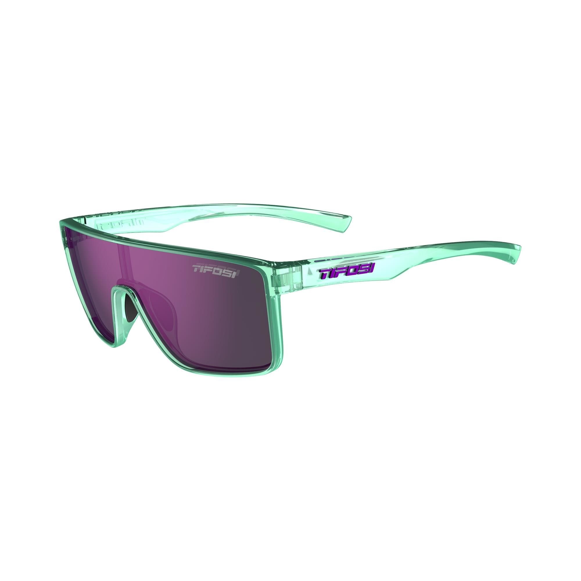 Tifosi Sanctum single lens sunglasses with lightweight sports frame and UV protection, designed for active outdoor wear.