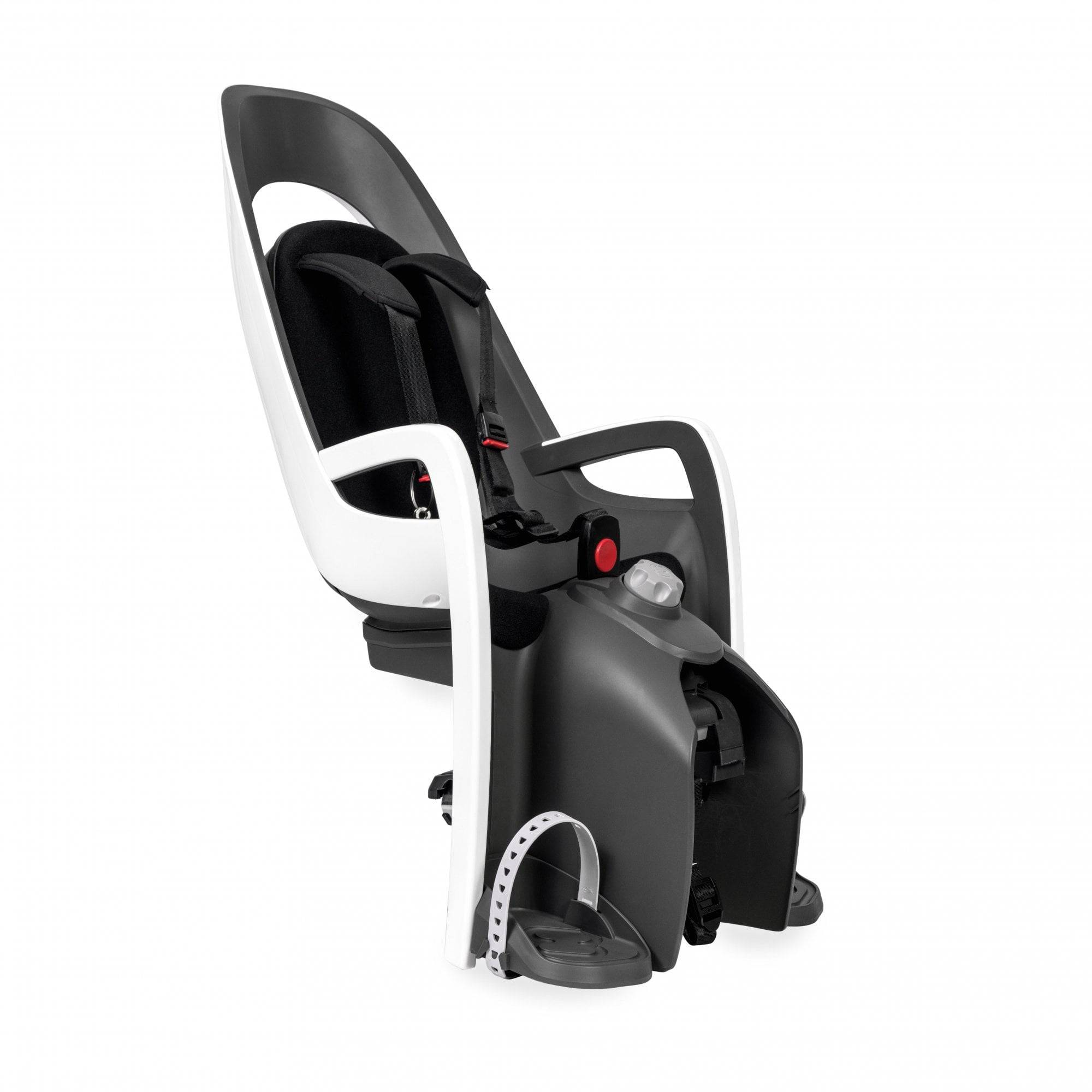 Hamax Caress child bike seat with carrier adapter, rear-mounted safety seat for kids, compatible with various bikes