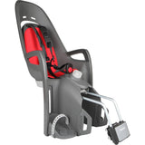 Hamax Zenith Relax child bike seat with adjustable recline and suspension, showing the cushioned seat and safety harness.