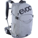 EVOC Stage 18L mountain biking backpack with ventilation, tool compartments, and ergonomic design for outdoor adventure accessories.