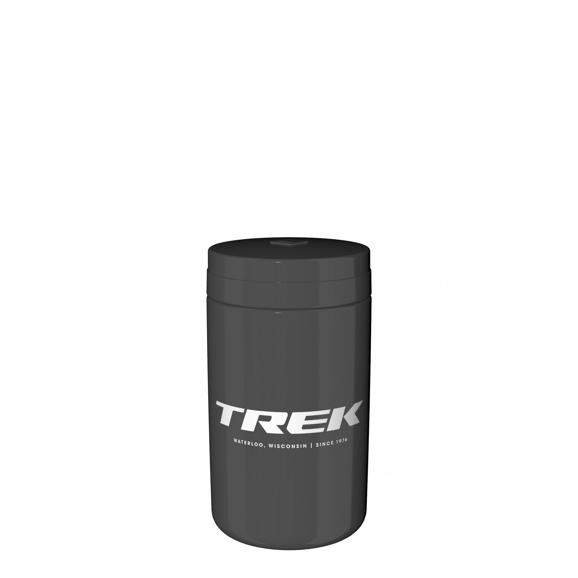 Trek Elite 400ml grey and white sports storage bottle with leak-resistant design, ideal for hydration on the go.