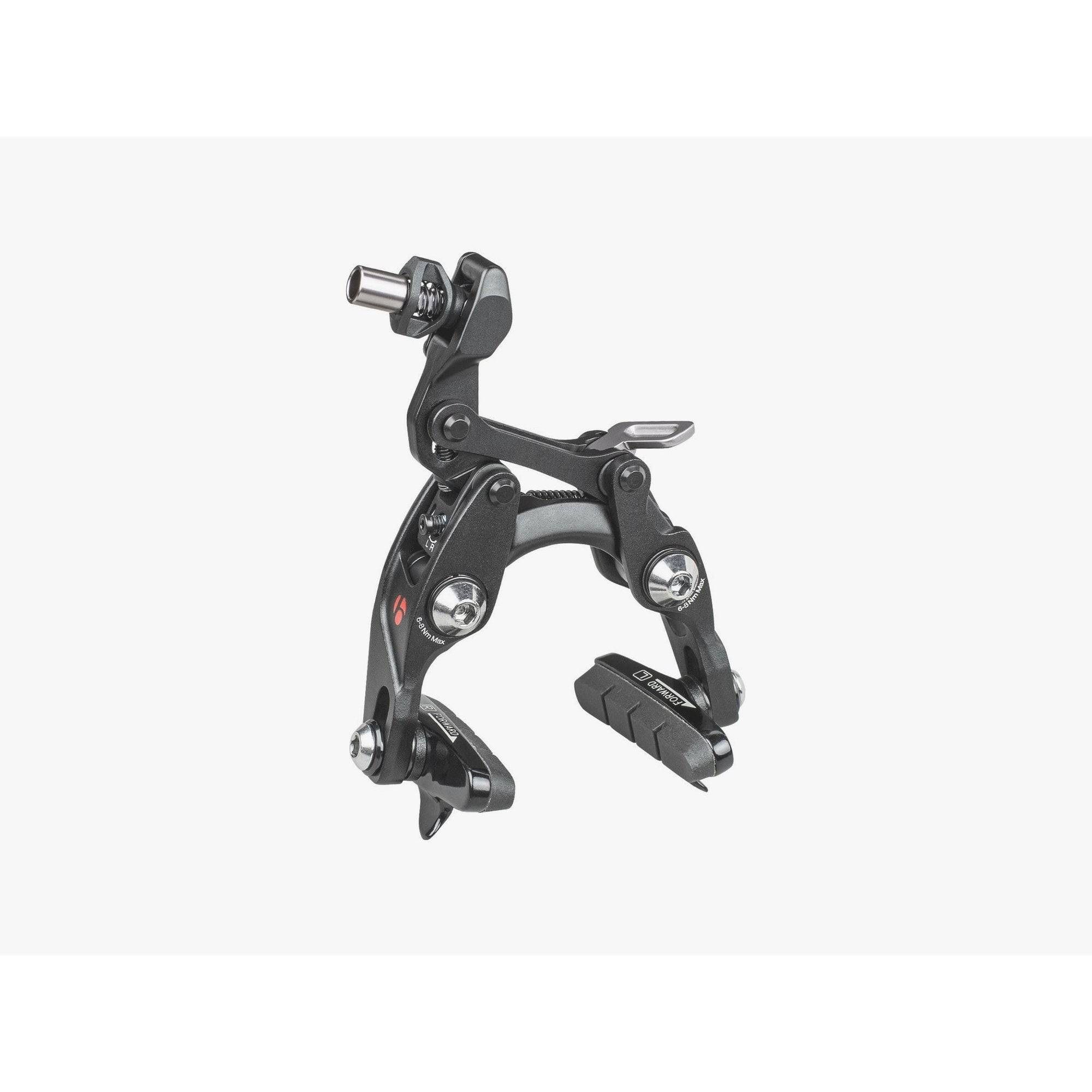 Bontrager Speed Stop integrated bike brake set in black and grey with no levers, for front and rear bicycle braking components.