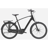 Trek District+ 2 2025 unisex electric hybrid bike for urban commuting and suburban riding, with sleek frame and electric assist.