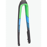 Trek 2017 Domane SL 5 disc brake fork with 12mm thru-axle and flat mount, shown from side view, mounted on a bicycle frame.