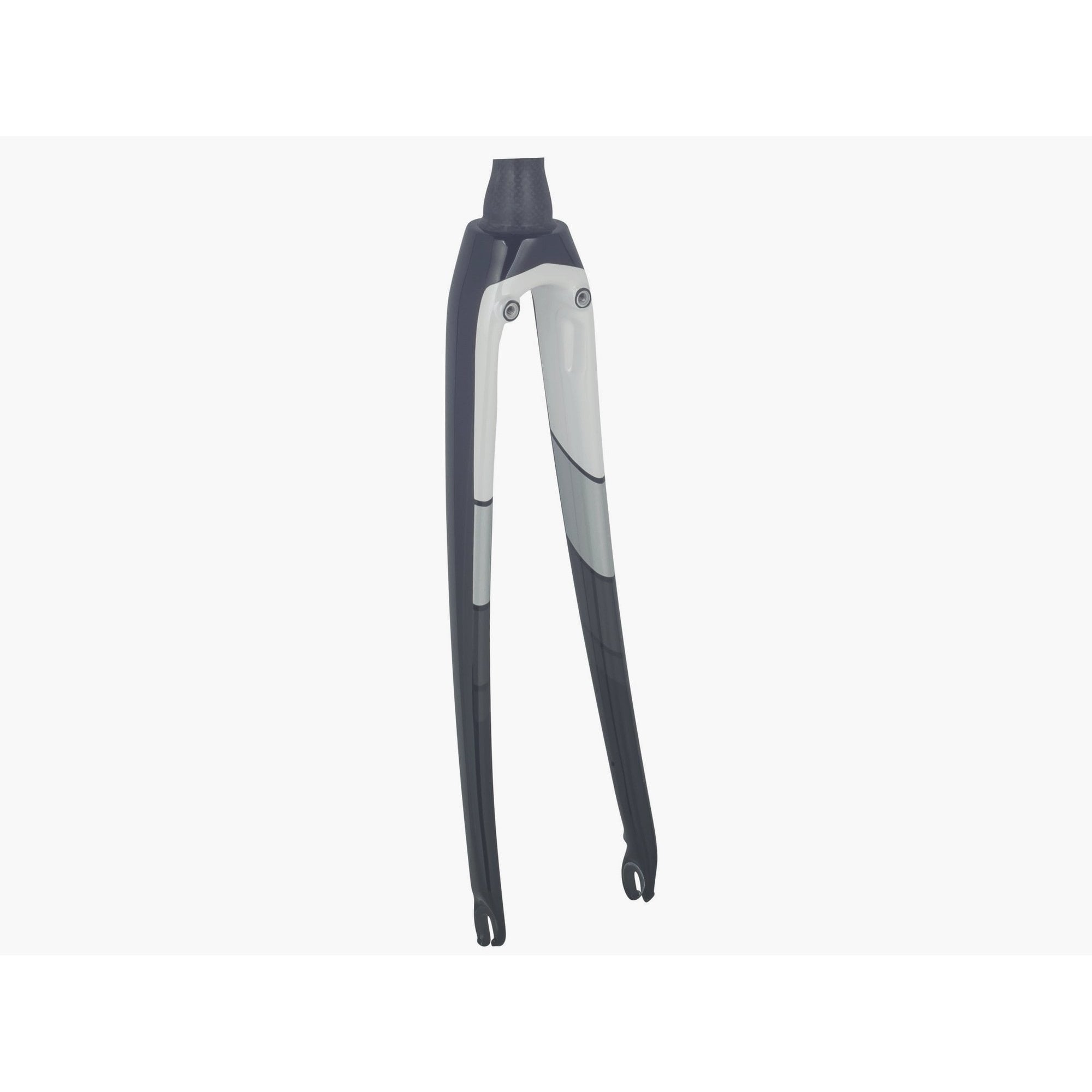 Trek Domane SL 6 2017 road bike forks, lightweight bike components with precise steering and control, mounted on a Trek bike.