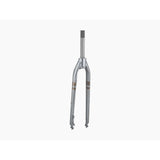 Trek Verve Steel 700C road bike disc brake forks, black and silver, showing the component's detailed design and mounting points.