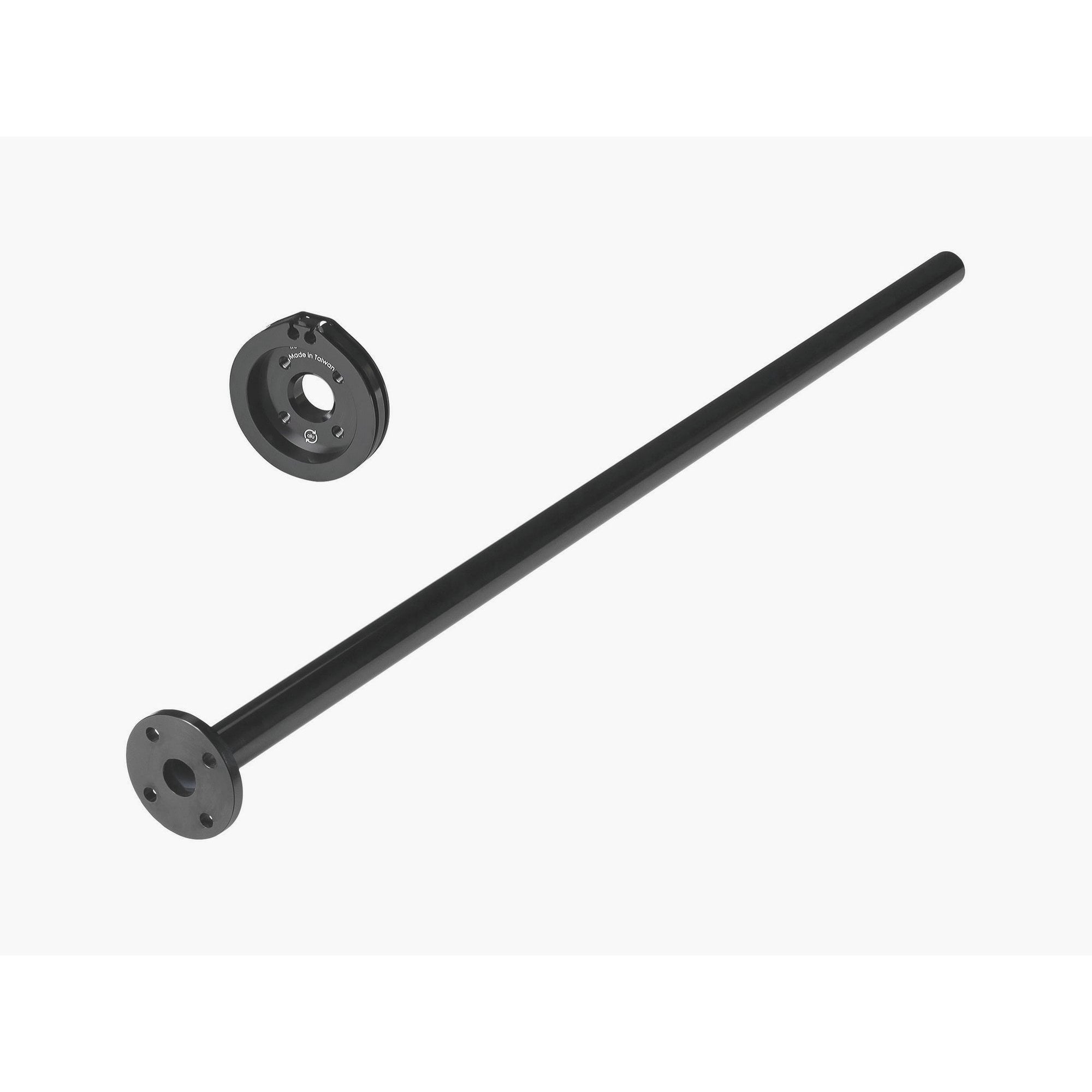 Trek Fetch+ 4 steering tube with disc brake forks for road bikes, showing the metal components and mounting points.