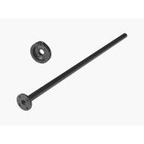 Trek Fetch+ 4 steering tube with disc brake forks for road bikes, showing the metal components and mounting points.