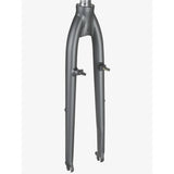 Trek X500 aluminum road bike fork in black pearl and grey, 305mm length with 45mm rake, component for Trek road bikes.
