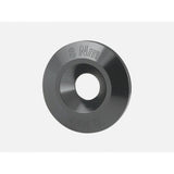 Trek 2024 Slash upper shock mount concave washer in black, 4mm x 6mm, used as a replacement component for mountain bike suspension.