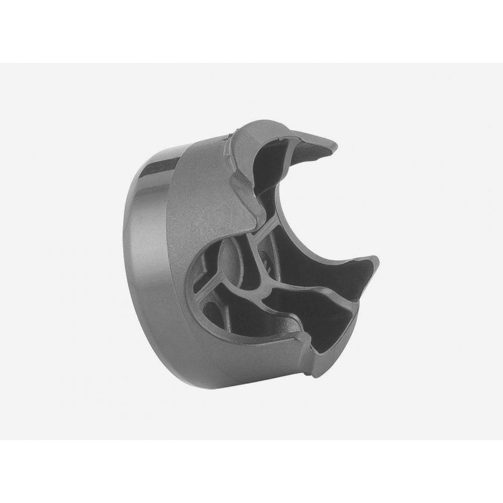 Trek 2024 Supercaliber IsoStrut rear oil plug in black for suspension seal replacement, shown close-up.