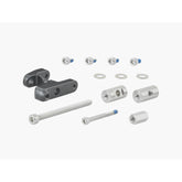 Trek Silver Cargo Box Belt Drive Tensioner Assembly without pulley, bicycle component for belt tensioning system.