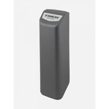 Trek Fetch+ 4 black and silver battery cover, e-bike component, showing protective casing for battery on Trek electric bike.