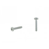 Trek black zinc plated self-tapping screw, 3.5mm x 19mm, for frame assembly, shown in close-up detail.