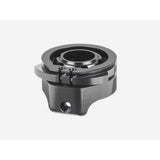 Trek Fetch+ 4 front steering disc cargo box component for bikes, black, with steering mechanism visible in the image.