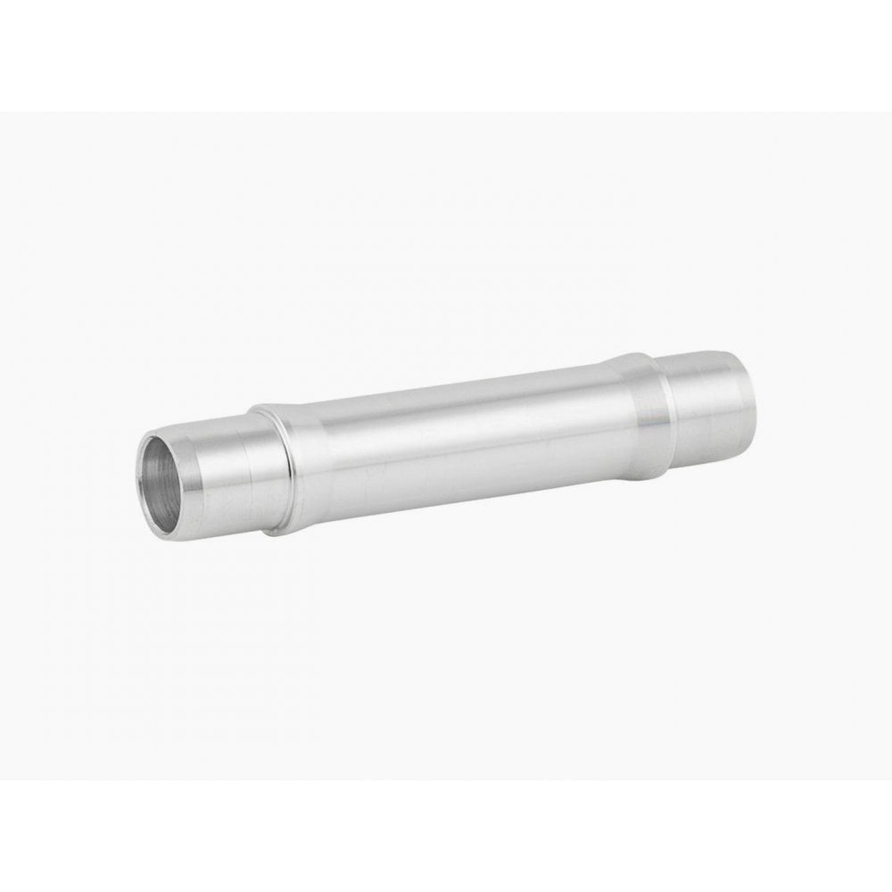 Bontrager XC Road front axle in silver for 2024 wheels and hubs, bicycle component for front wheel axle replacement.