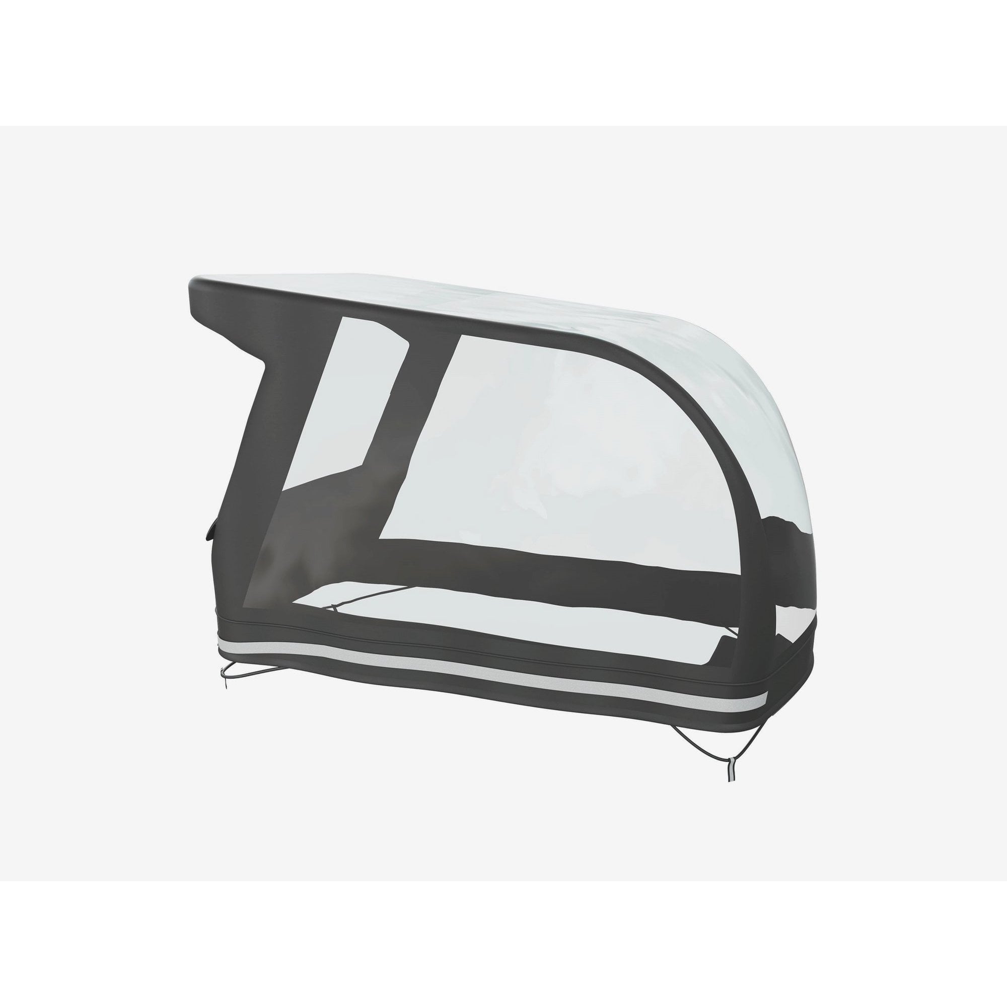 Trek Fetch+ 4 black weatherproof rainfly cover accessory for cargo box, providing protection against rain and weather elements.