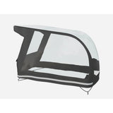 Black and clear Trek Fetch+ 4 rainfly replacement fabric for carrier rain cover accessory, providing weather protection.