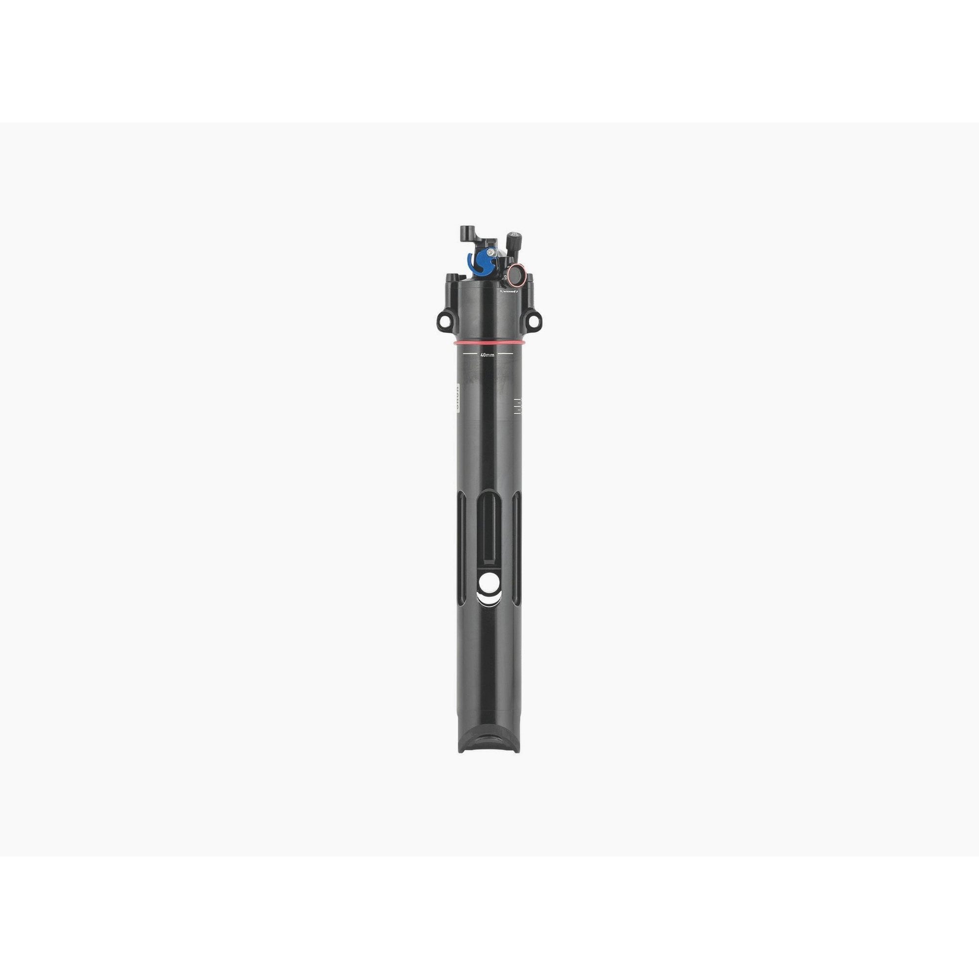 Trek 2024 Supercaliber SIDLuxe IsoStrut rear shock by RockShox, black, for mountain bike suspension, detailed close-up image.