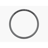 Black Bontrager Aeolus Pro 37 700C TLR disc road rim wheel, 24-hole front or rear, lightweight cycling component.