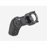 Bontrager adjustable threadless stem for bike handlebars, showcasing its sleek design and adjustable clamp mechanism for custom fit.