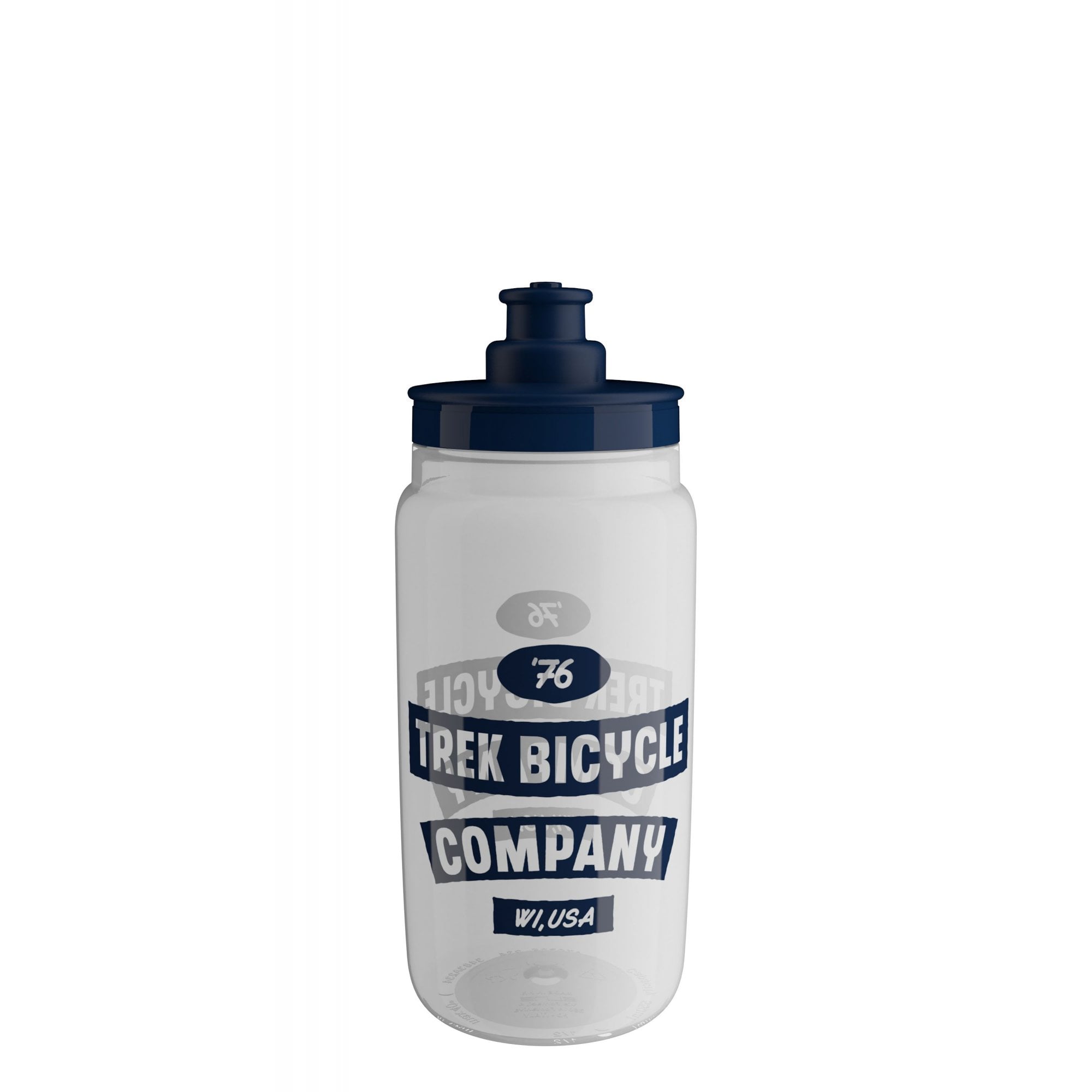 Trek Fly 550ml BPA-free leak-proof cycling water bottle with a secure lid and ergonomic design for outdoor hydration.