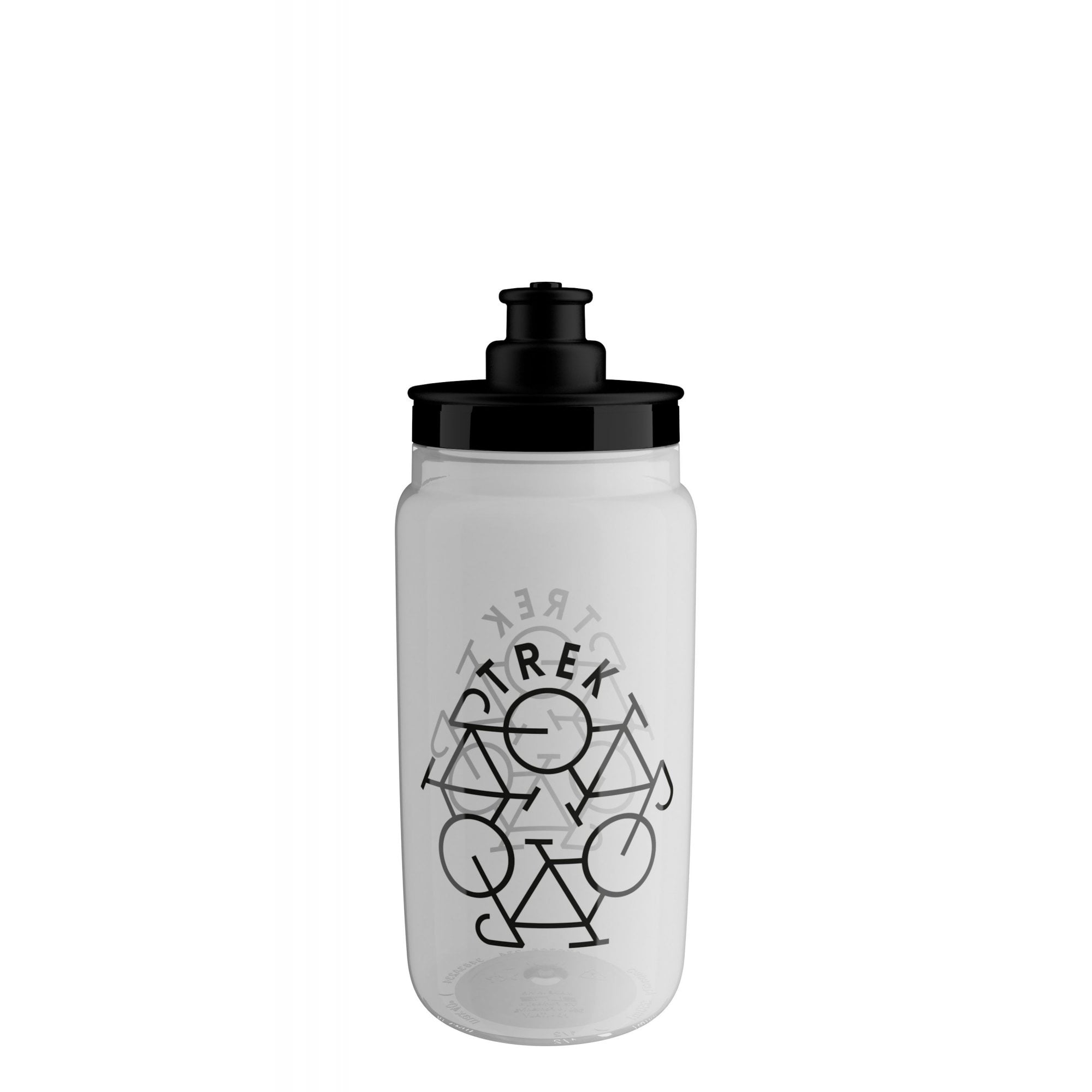 Trek Fly 550ml BPA-free leak-proof cycling water bottle with screw-on lid and ergonomic design for outdoor hydration.