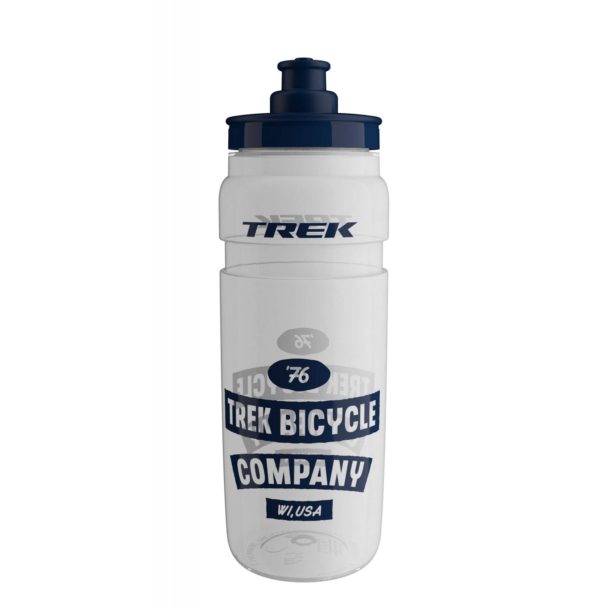 Trek Fly 750ml water bottle, durable and leak-proof, designed for cycling and outdoor hydration.