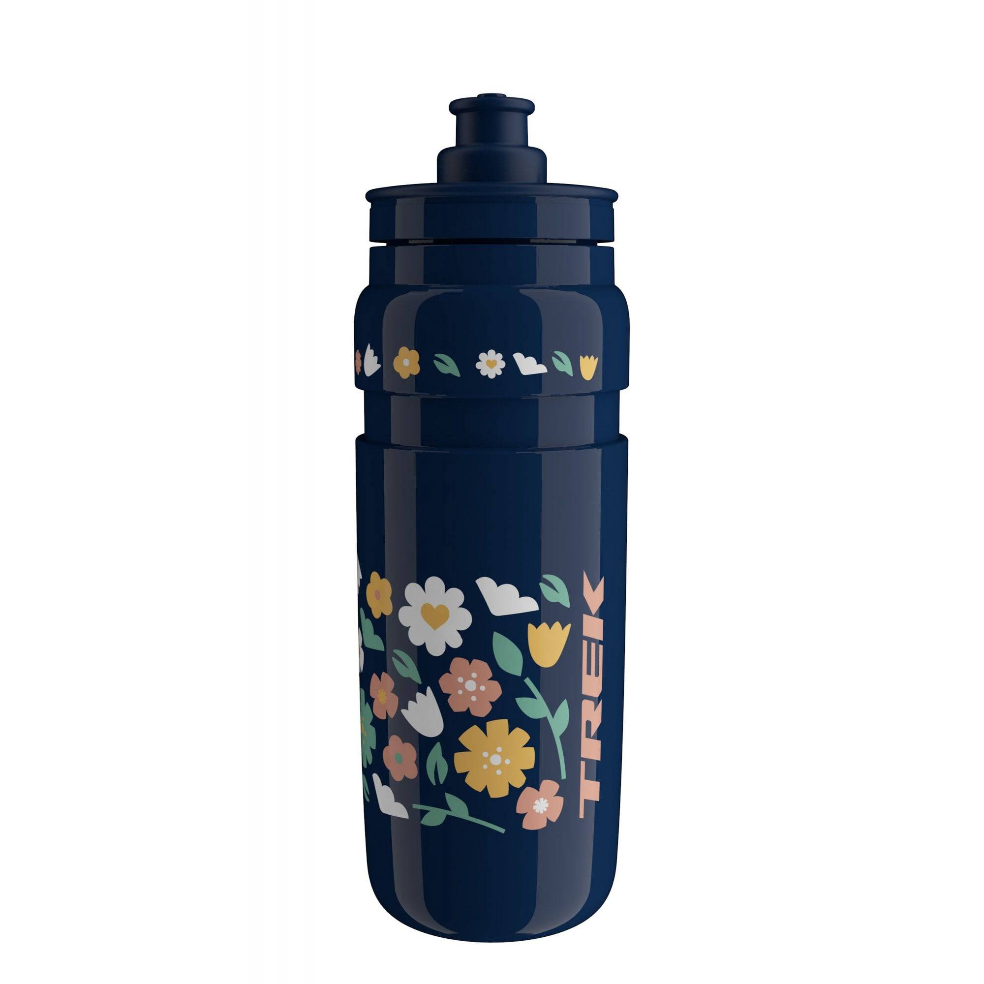 Trek Fly 750ml water bottle, durable and leak-proof, designed for cycling and outdoor hydration, with a sleek black finish.
