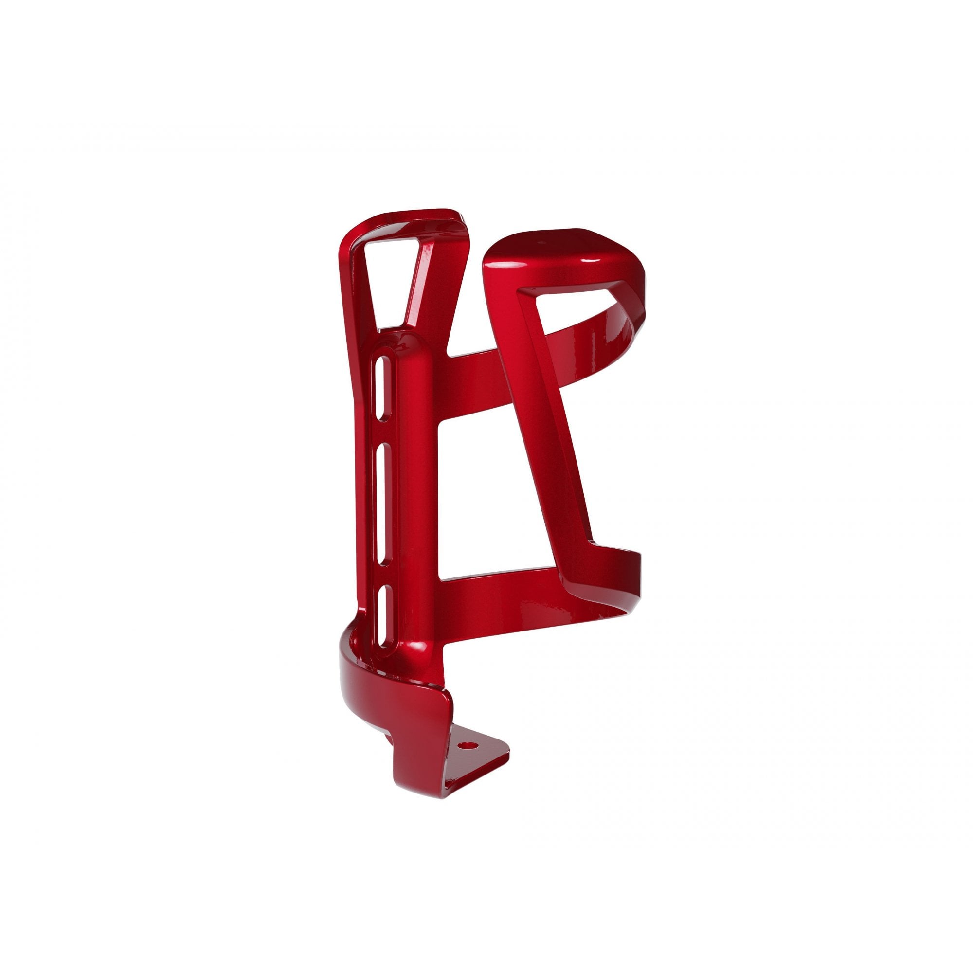 Trek eco-friendly left side load recycled water bottle cage mounted on a bike frame, designed for convenient hydration access.