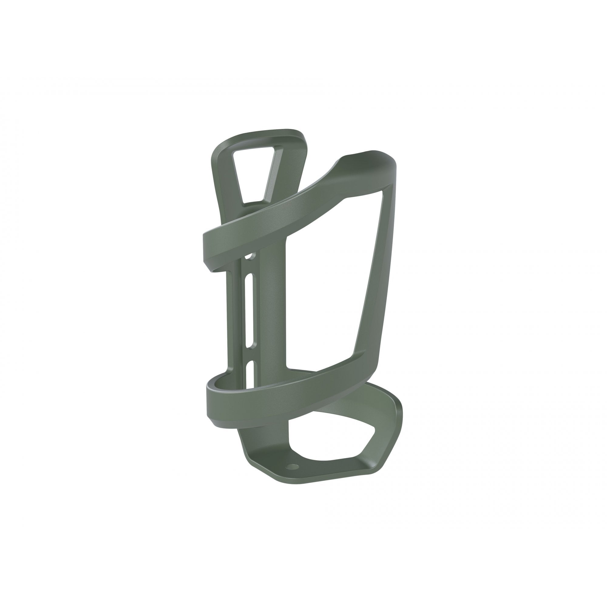 Trek right side load recycled water bottle cage mounted on a bike, eco-friendly durable bike accessory for hydration.