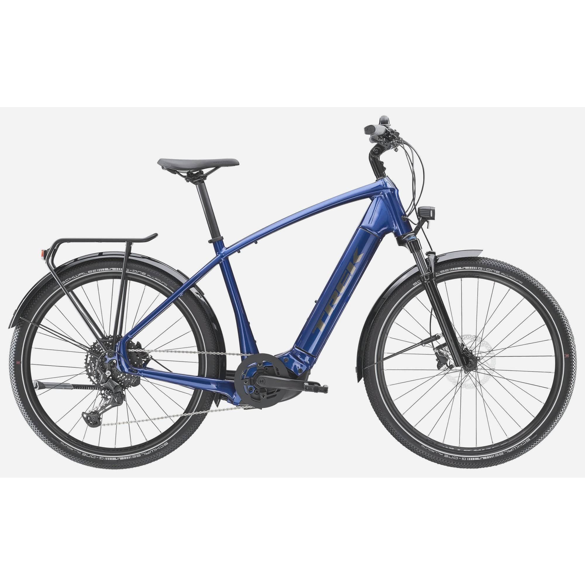 Trek Allant+ 7 2025 electric hybrid bike with sleek frame, integrated battery, and modern design for commuting and recreation.