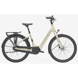 Trek District+ 1 Lowstep women’s 2025 e-hybrid bike for urban commuting, featuring a step-through frame and electric assist system.
