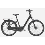 Trek District+ 2 Lowstep electric hybrid bike for urban commuting, featuring a step-through frame and electric assist system.