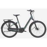 Trek District+ 2 Lowstep electric hybrid bike for urban commuting, featuring a step-through frame and electric motor.