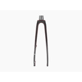 Trek 2024 Emonda SL rigid road bike fork for precise steering and stability, shown in close-up with detailed components.