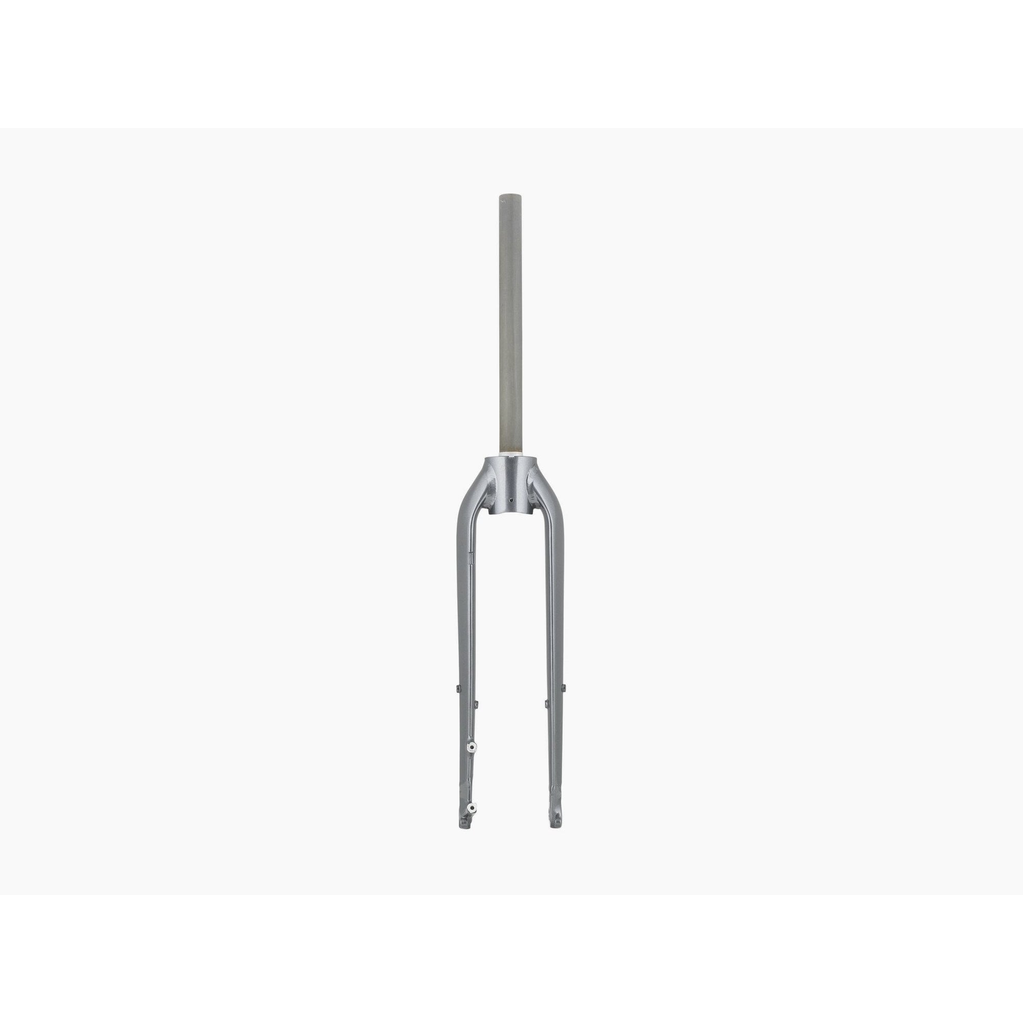 Trek Allant+ 7, 8, 9 700C rigid forks for road bikes, bike components, black color, mounted on a Trek road bike.