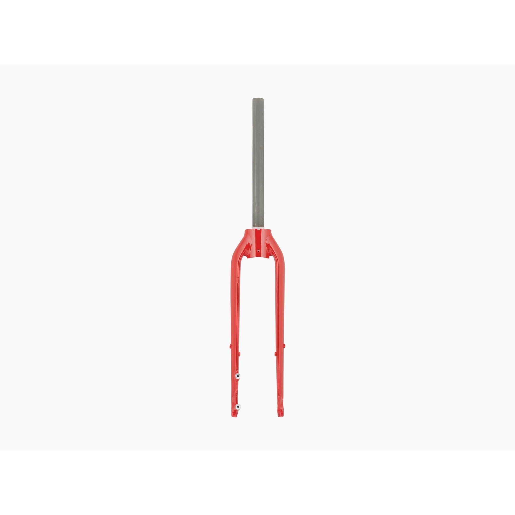 Trek Allant+ 7, 8, 9 rigid fork for road bikes, 700C wheels, black metal with mounting points and suspension features.