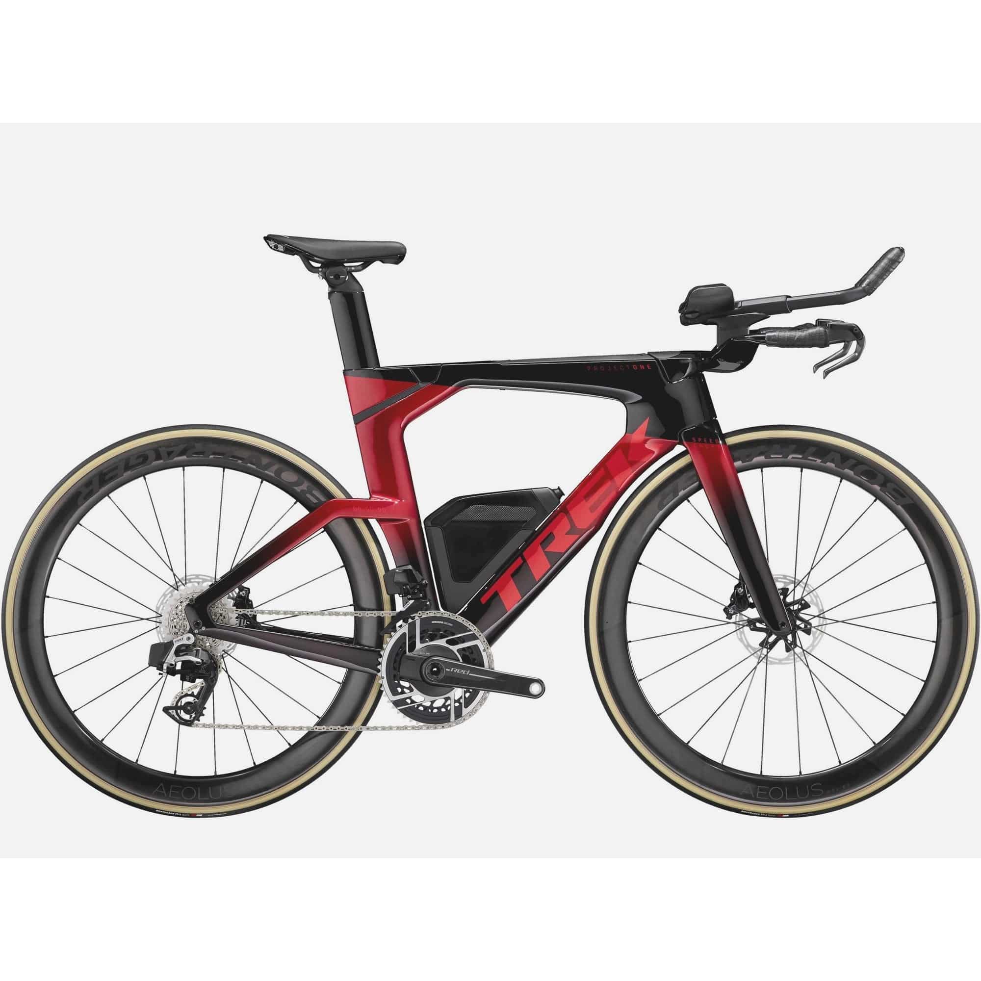 Trek Speed Concept SLR 9 AXS triathlon bike with aerodynamic frame and electronic shifting, designed for speed and performance.