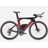 Trek Speed Concept SLR 9 AXS triathlon bike with aerodynamic frame and electronic shifting, designed for speed and performance.