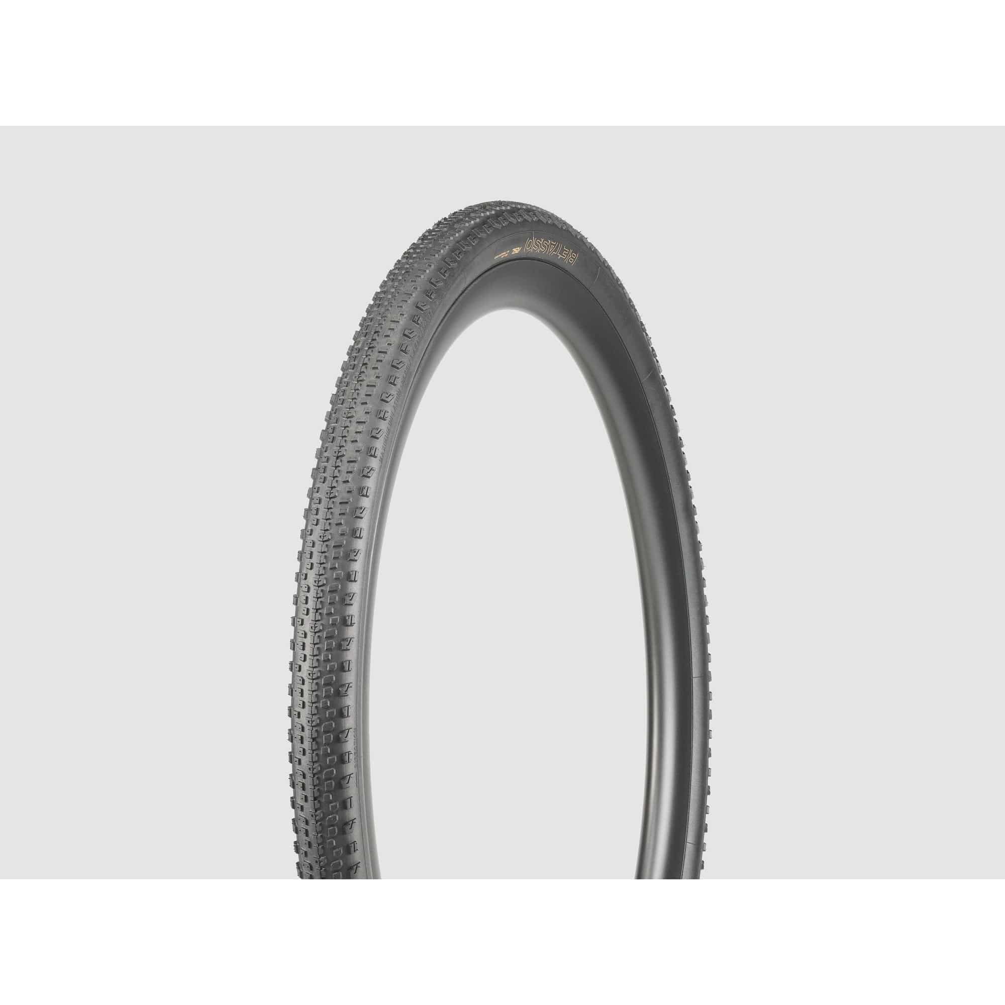 Bontrager Betasso RSL GX TLR gravel tyre for racing and adventure, tubeless-ready, with a rugged tread pattern for off-road riding.