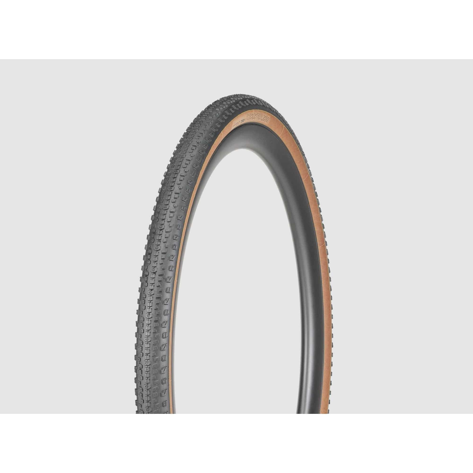 Bontrager Betasso RSL GX TLR gravel tire for racing and adventure, tubeless-ready with a rugged tread pattern.