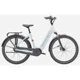 Trek District+ 3 lowstep e-hybrid bike for urban commuting and light trail riding, featuring a sleek frame and electric assist.